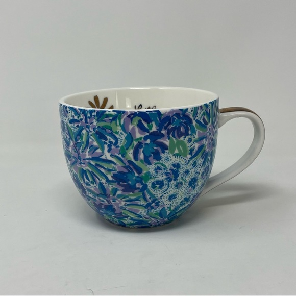 Lilly Pulitzer Lion Around Floral Mug 12 OZ. - Picture 1 of 8